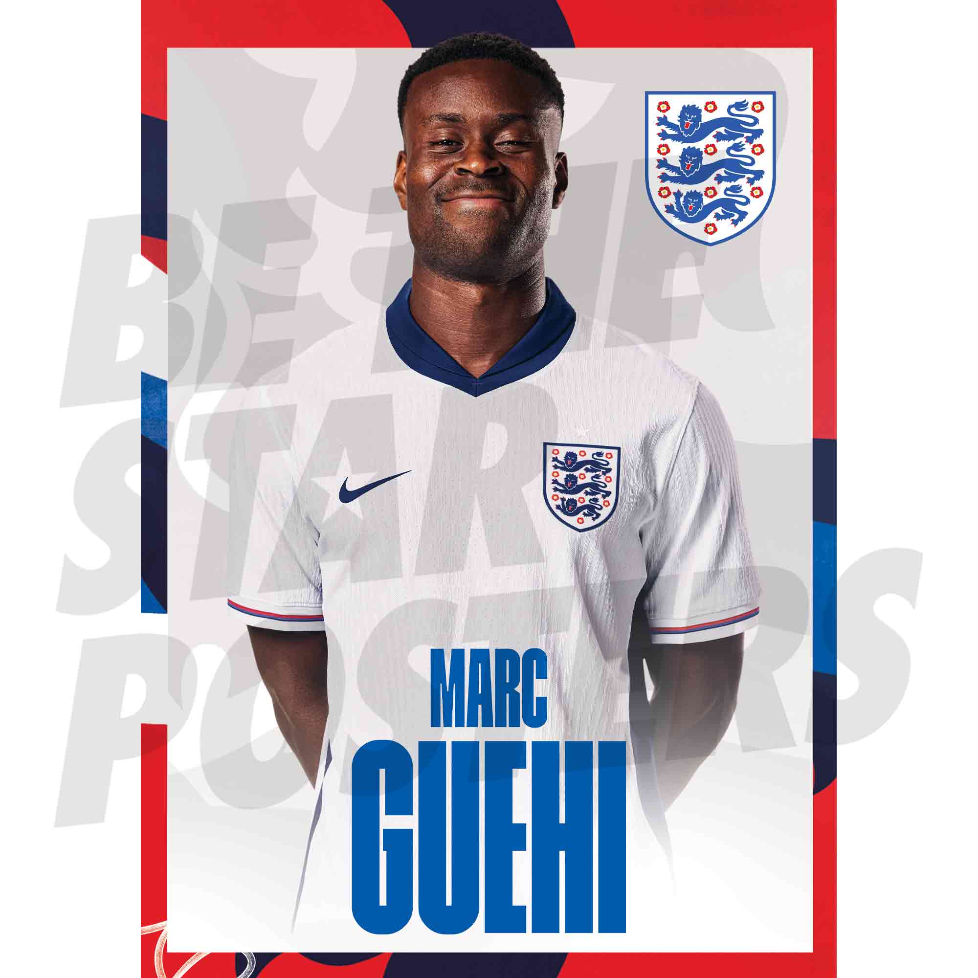 England Marc Guehi Porträt A3 Poster Image