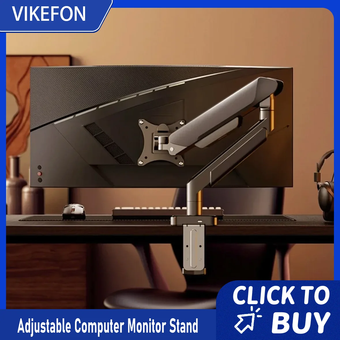 Universelle einzelne 6 kg/dual 18 kg tragende Monitorhalterung mit 32-Zoll-Bildschirm, Computer-Schreibtischhalterung, verstellbare Computerhalterung Image