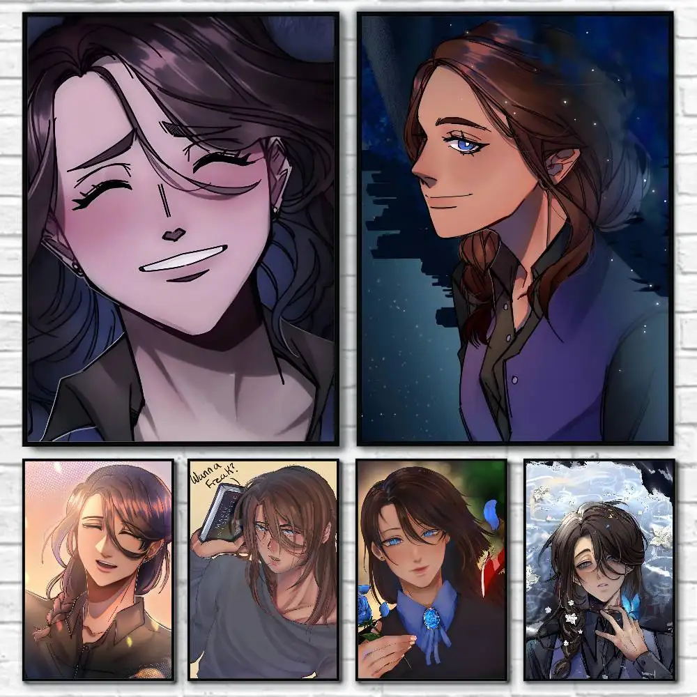 1 Stück Hot Anime Spiel The K-Kid at The Back Crowe Manga Poster HD-Druck Vintage Wandkunst Dekor für Zuhause Arbeitszimmer