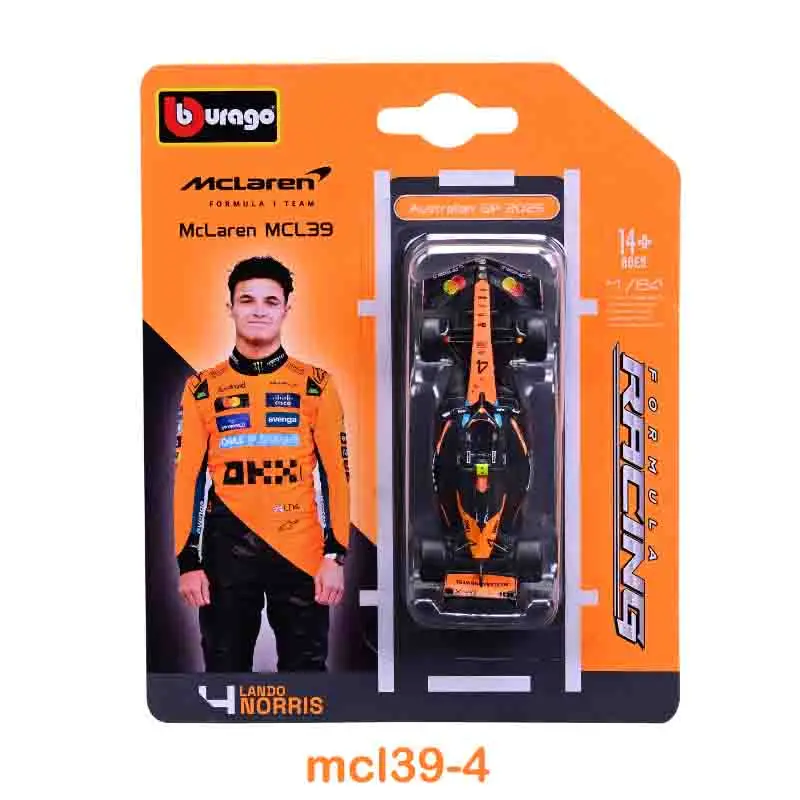 Bburago 1:64 2025 F1 SF-25 RB21 MCL39 W16E Australisches / Bahrain GP Druckguss-Modellauto Image