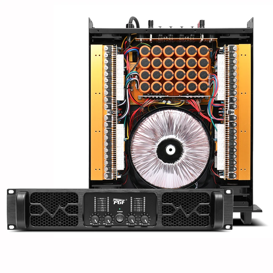 Heißer Verkauf Neue 2U 4*1000W 4-Kanal Power Verstärker Klasse H Stereo Ausgang High Power Audio system Professionelle Sound Verstärker Image