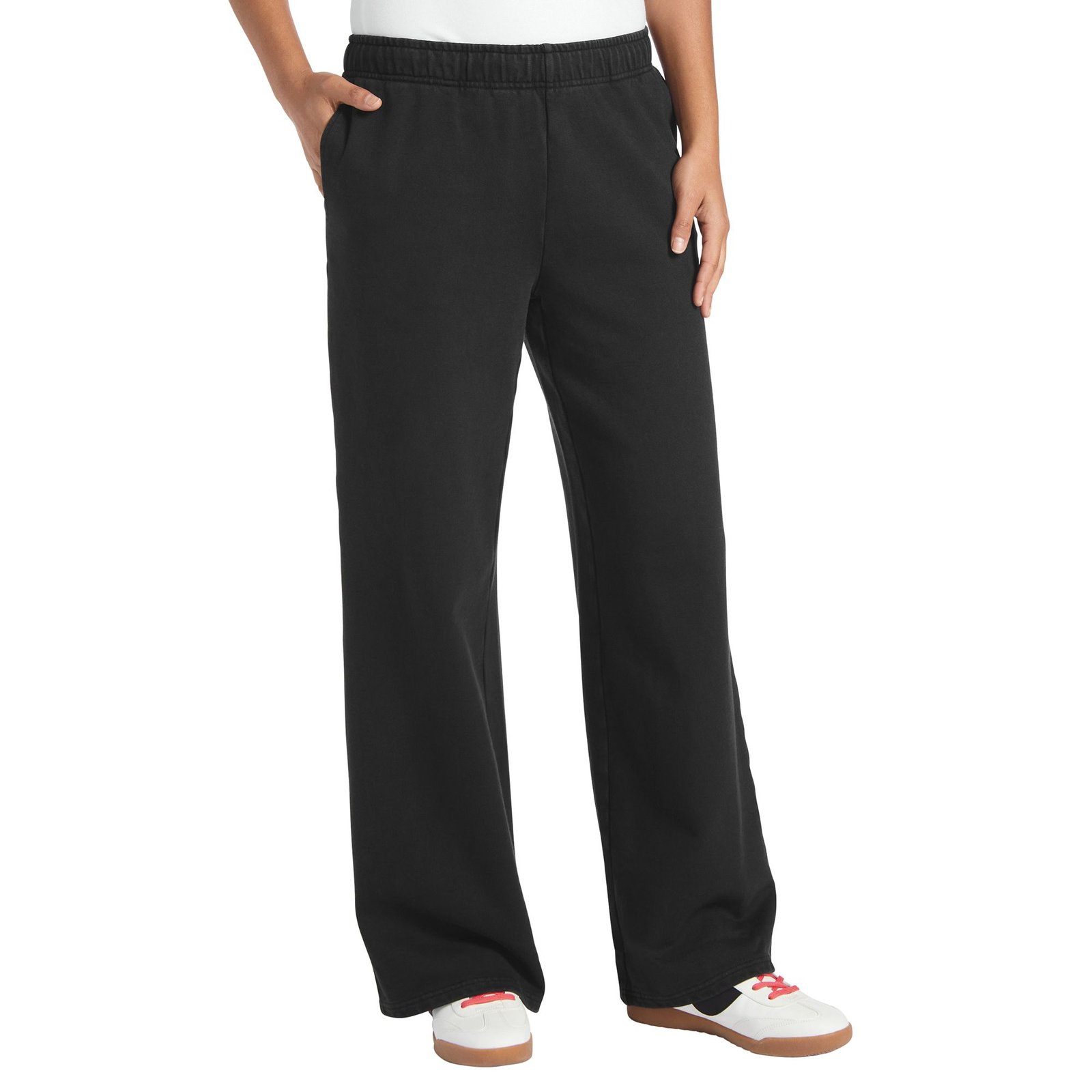 Masseys Daily Wide Leg Sweatpant (Size 4X) Black Wash, Cotton