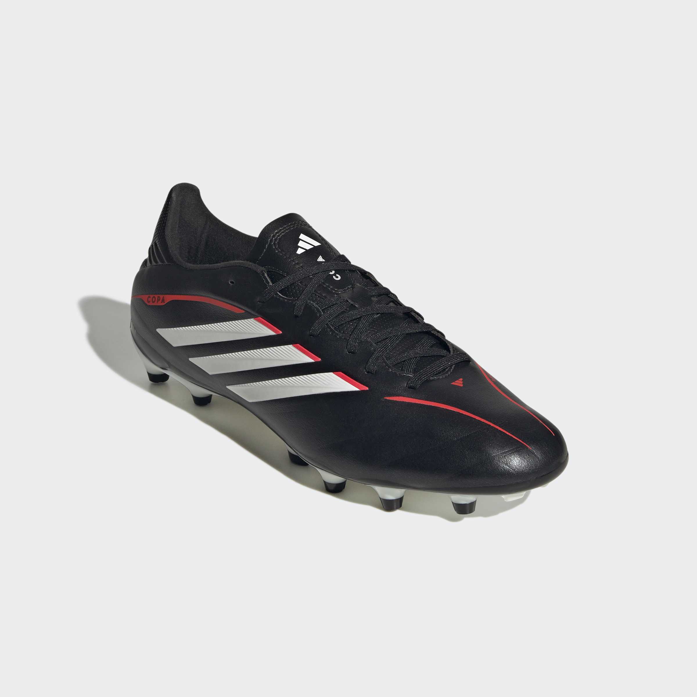 Fußballschuh ADIDAS PERFORMANCE "COPA PURE IV LEAGUE, FESTE BÖDEN", Gr. 42, core schwarz, ftwr weiß, lucid rot, Synthetik, Schuhe Fußballschuh, Außensohle für feste Böden