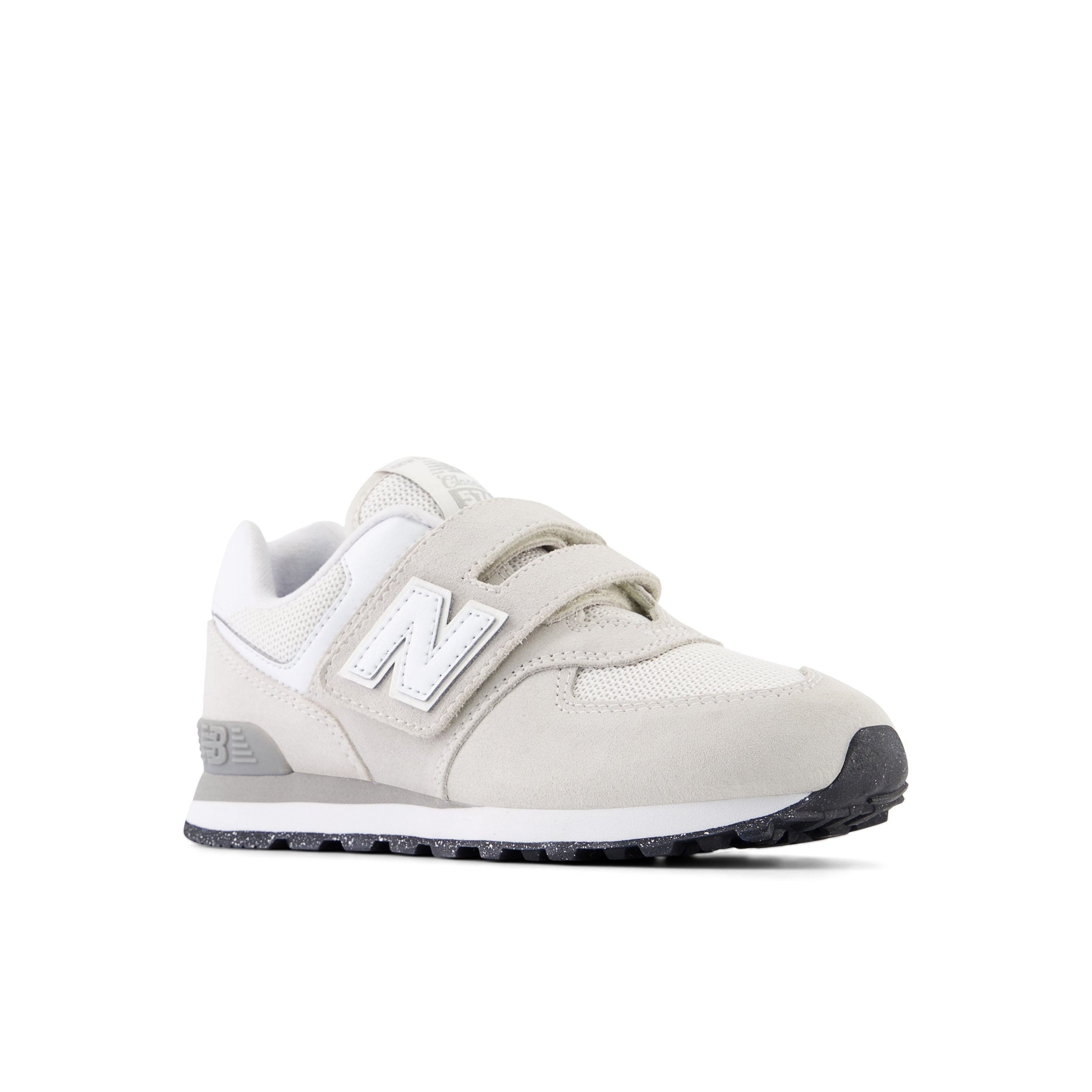 Sneaker NEW BALANCE "574", Damen, Gr. 33, nimbus cloud, Leder, Synthetik, Textil, Schuhe Sneaker, mit Klettverschluss