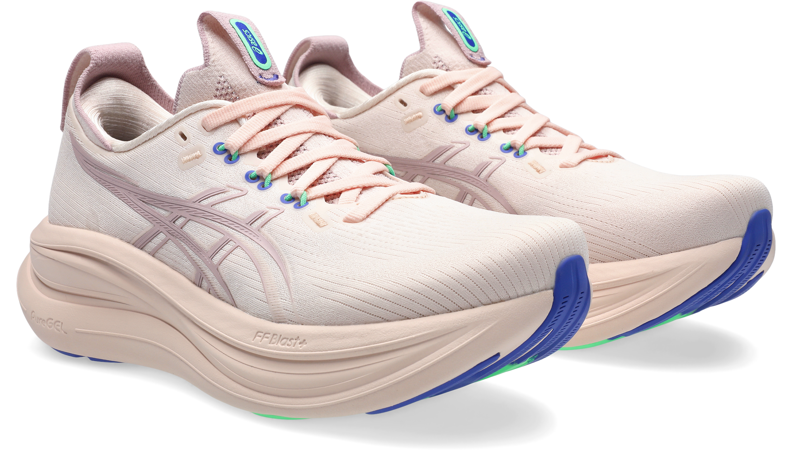 Laufschuh ASICS "GEL-NIMBUS 28", Damen, Gr. 43,5, pearl pink, morganite, Synthetik, Schuhe Laufschuh