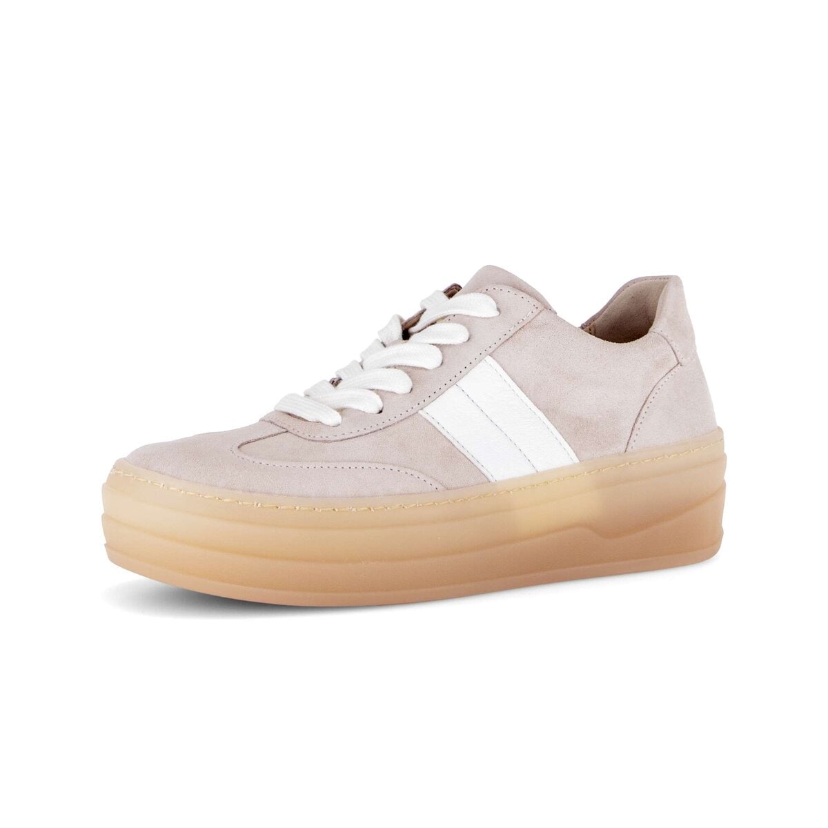 Sneaker GABOR "Sneaker low Rauleder", Damen, Gr. 39, rosa, Schuhe Sneaker