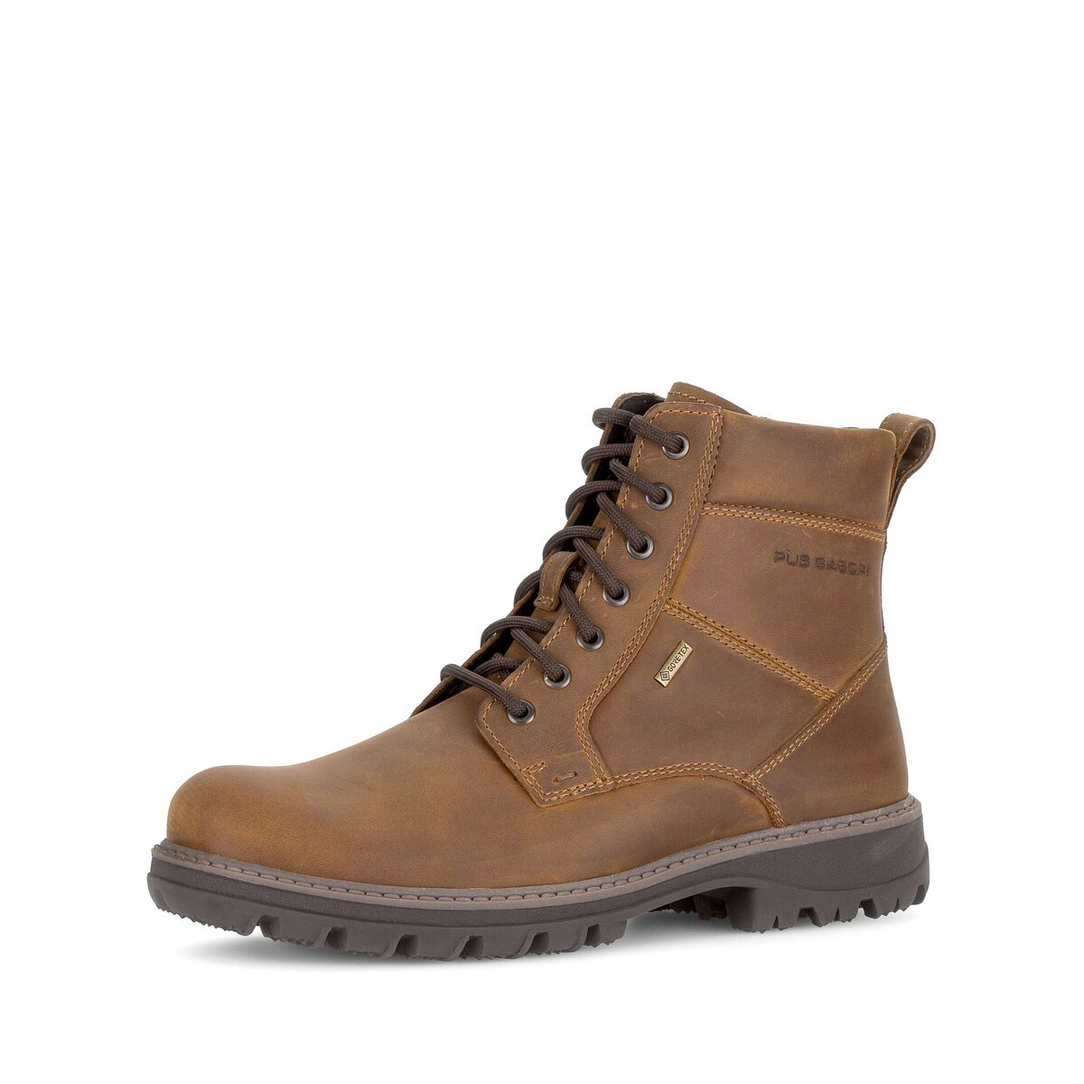 Stiefel GABOR "Gabor Boot Glattleder", Herren, Gr. 42,5, braun, Schuhe Stiefel