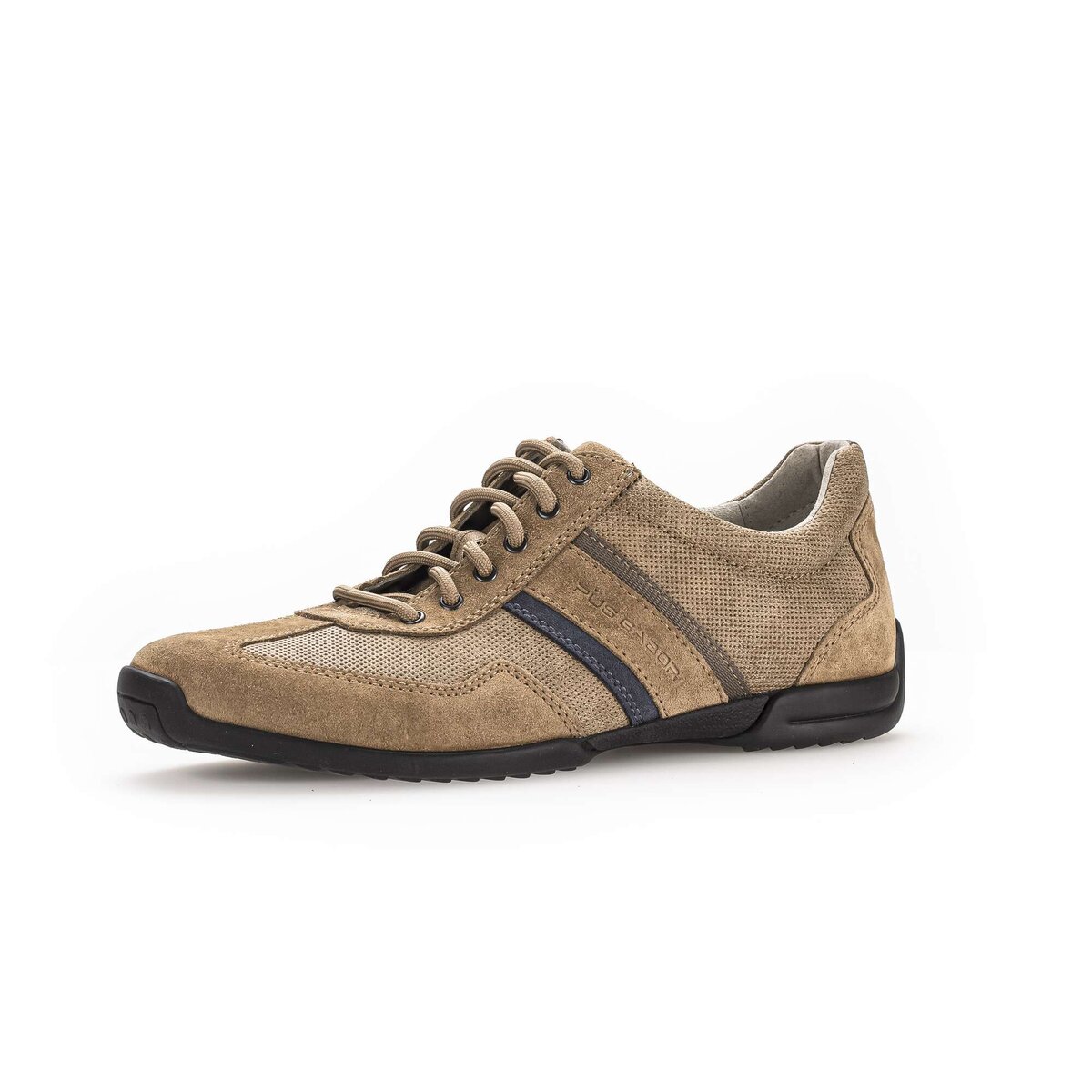 Sneaker GABOR "Gabor Sneaker low Materialmix Leder/Lederimitat", Herren, Gr. 46,5, beige, Schuhe Sneaker