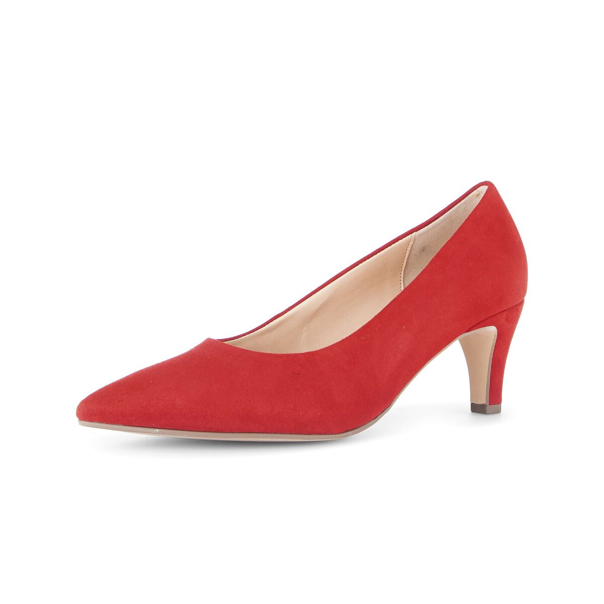 Pumps GABOR "Eleganter Pumps Rauleder", Damen, Gr. 39, rot, Schuhe Pumps