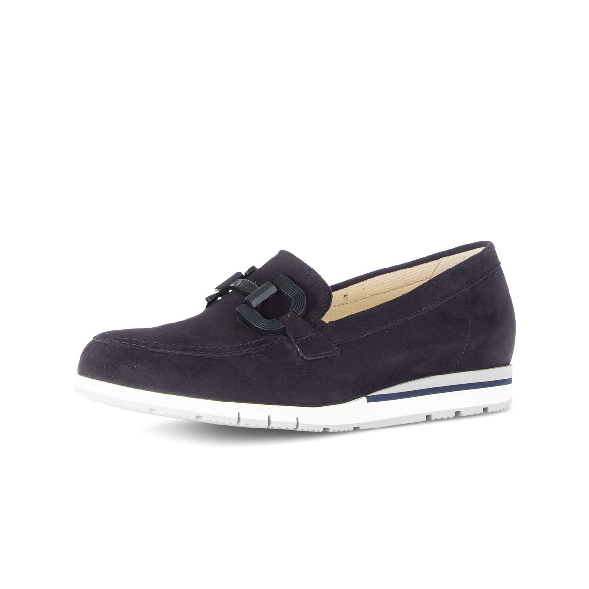 Ballerina GABOR "Sportliche Ballerina Rauleder", Damen, Gr. 42,5, blau, Schuhe Ballerina