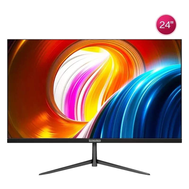 Moniteur LCD 24 pouces, résolution HDMI + VGA, 1920x1080/2560x1440, écran MVA/IPS, écran de bureau, moniteur 24 pouces, 75/165Hz