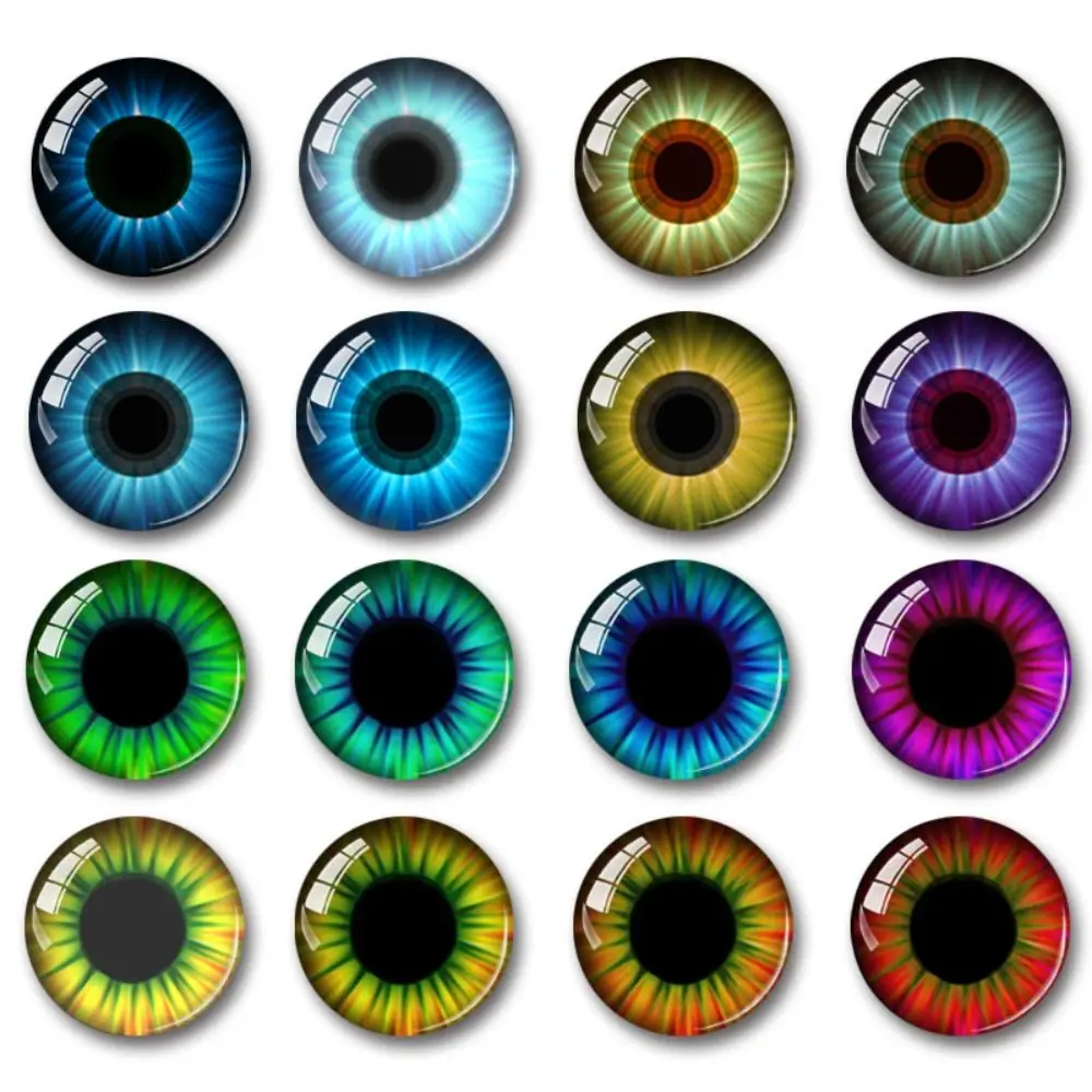 20 stücke/10 paar Hohe Qualität 6mm-20mm Augen Handwerk Augen Kristall Kunststoff Puppet Kristall Auge stofftiere Teile DIY Puppe Zubehör Image