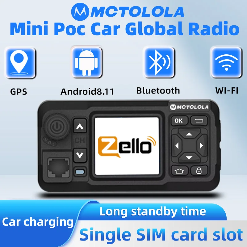 MOTOLOLA 2G 3G 4G Global POC Auto Walkie Talkie Long Range Fm Sender Amateurfunk unterstützung GPS Wifi Bluetooth Zello Image
