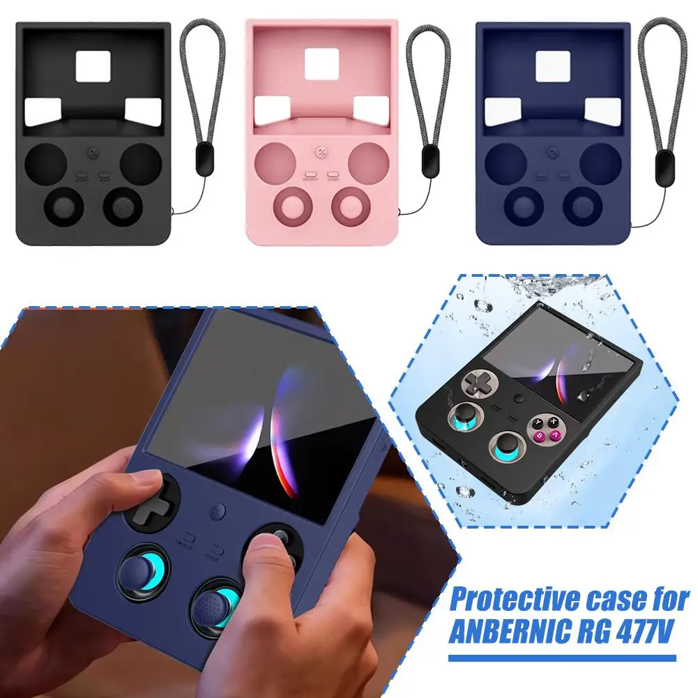 Für ANBERNIC RG 477V Weiche Silikonhülle in 3 Farben Kratzfeste Schutzhülle für Handheld-Spielkonsole Spielzubehör Image