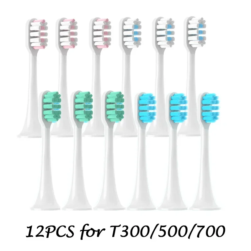 12 Stück Ersatz bürsten köpfe für Xiaomi Mijia T300/T500/T700 Sonic Electric Tooth Soft Borsten kappen Vakuum verpackungs düsen Image