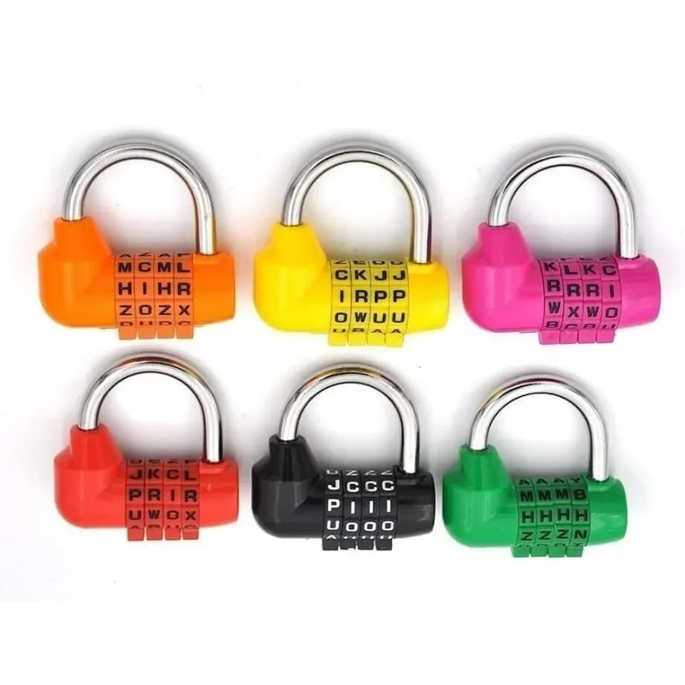 1 stücke Hochwertige Sicherheit Vorhängeschloss 4 Zifferblatt Digit Brief Kombination Reise Sicherheit Code Lock Tagebuch Passwort Vorhängeschloss Image