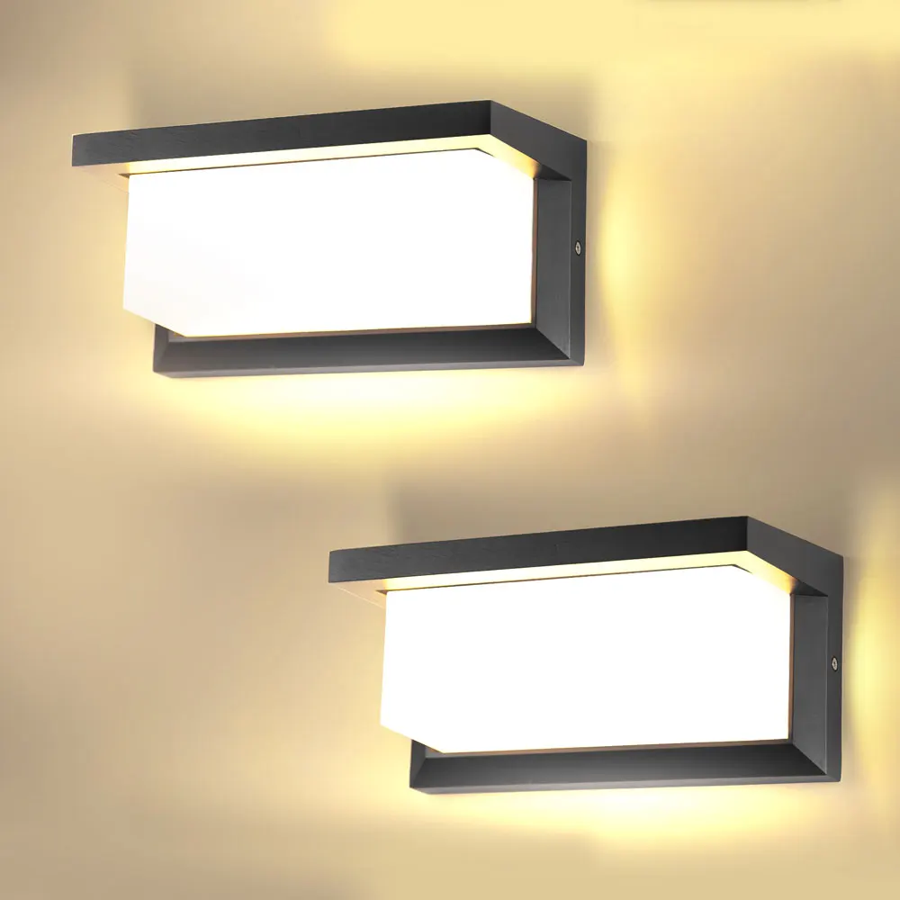 Retro Rechteckige Wandleuchte Außenbeleuchtung Veranda Traufe Led Wandleuchten für Hof Weg Außendekor Leuchten Image