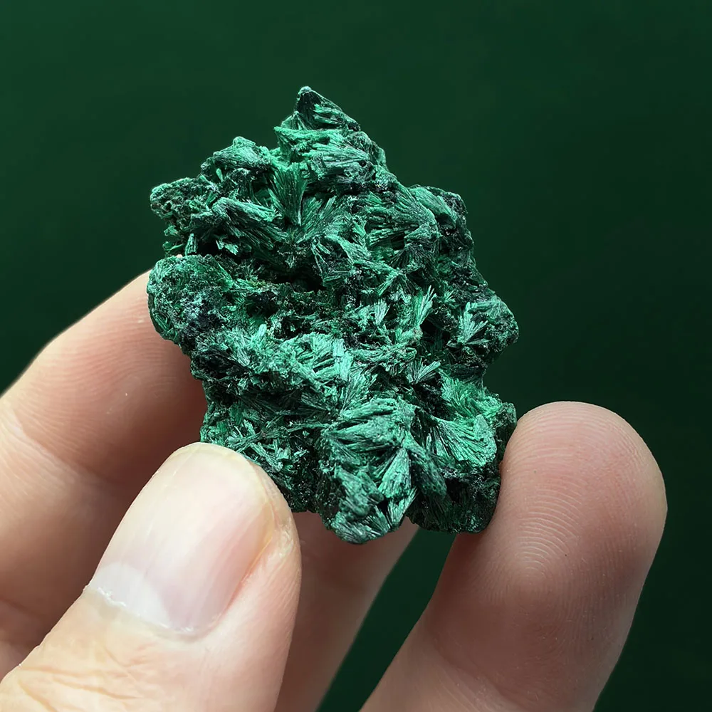 A0-4A Naturstein Malachit Mineralkristall Probe Heimdekoration Lehrprobe Image