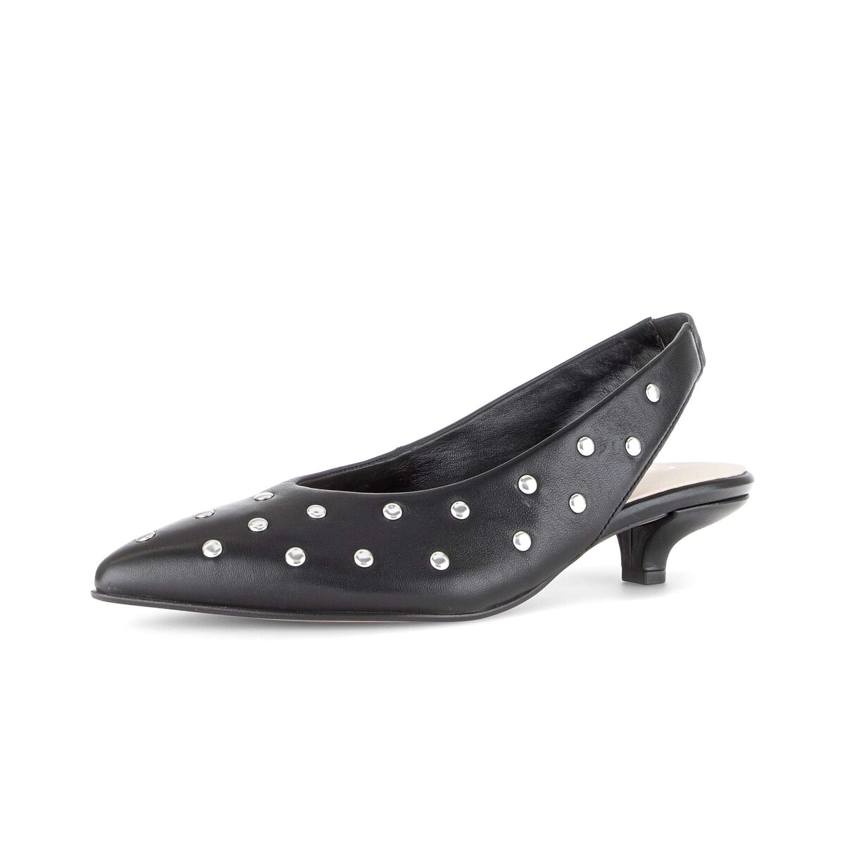 Slingpumps GABOR "Slingpumps Glattleder", Damen, Gr. 42, schwarz, Schuhe Slingpumps