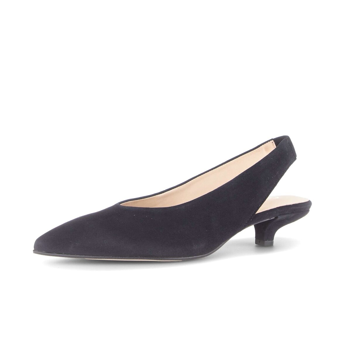 Slingpumps GABOR "Slingpumps Rauleder", Damen, Gr. 36, blau, Schuhe Slingpumps