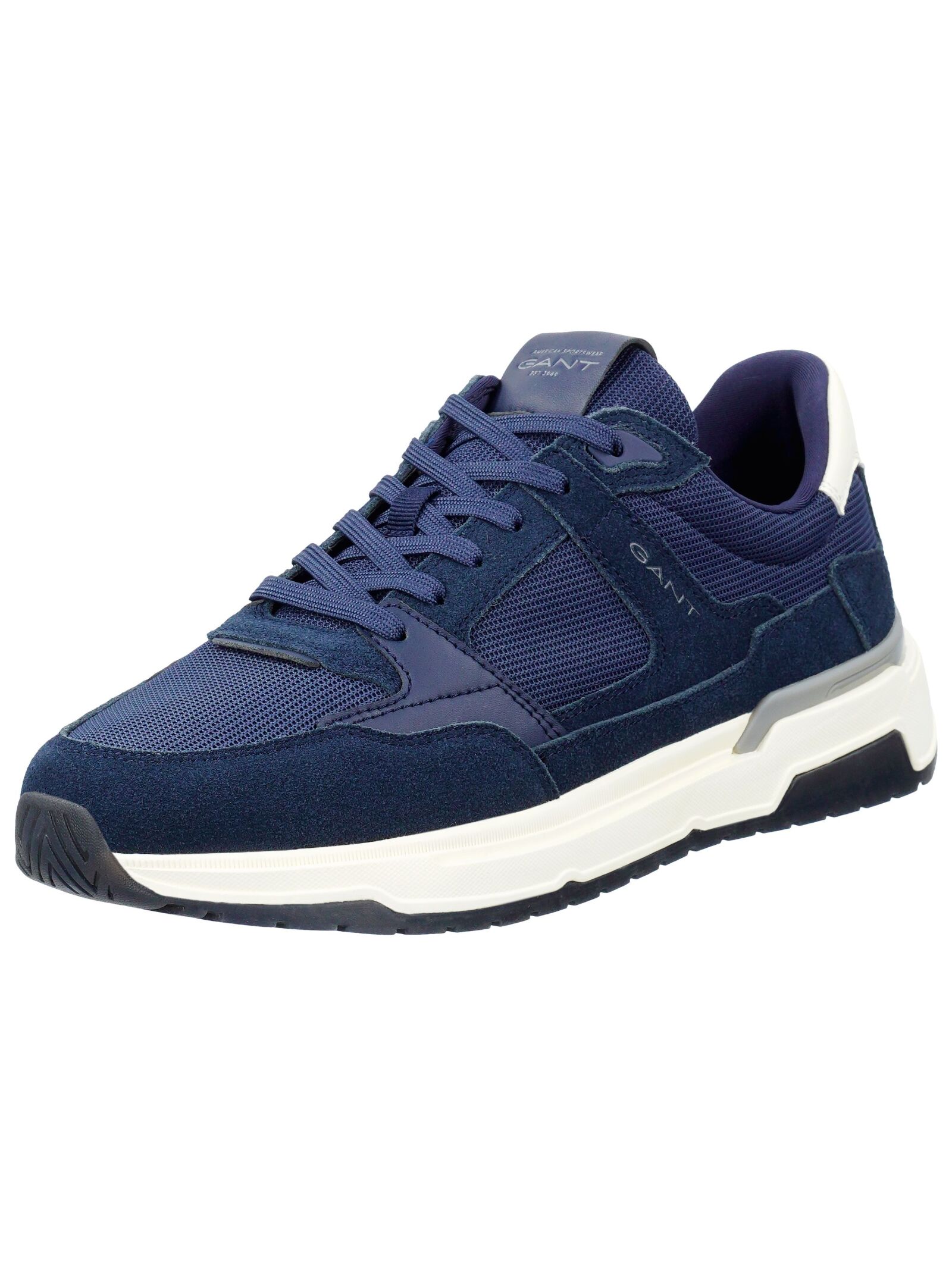 Sneaker GANT "Gant Sneaker Nubukleder/Textil", Damen, Gr. 42, blau (marine), Nubukleder, Textil, Schuhe Sneaker
