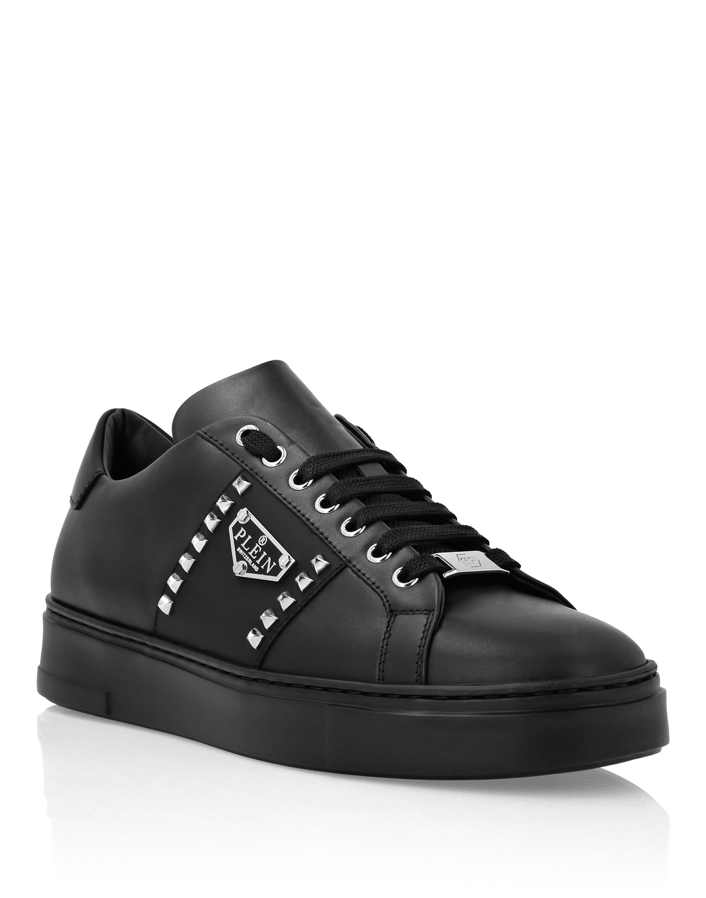 Sneaker PHILIPP PLEIN "Hexagon", Damen, Gr. 35, Normalschaft, 0202, schwarz, schwarz, Schuhe Sneaker