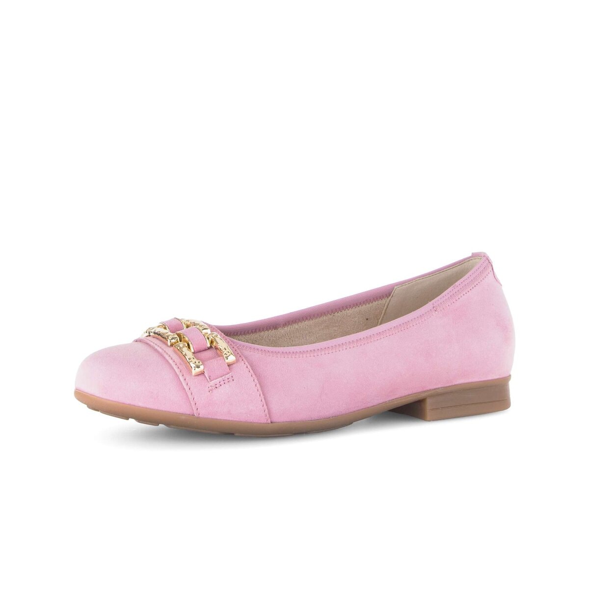 Ballerina GABOR "Eleganter Ballerina Rauleder", Damen, Gr. 42,5, rosa, Schuhe Ballerina