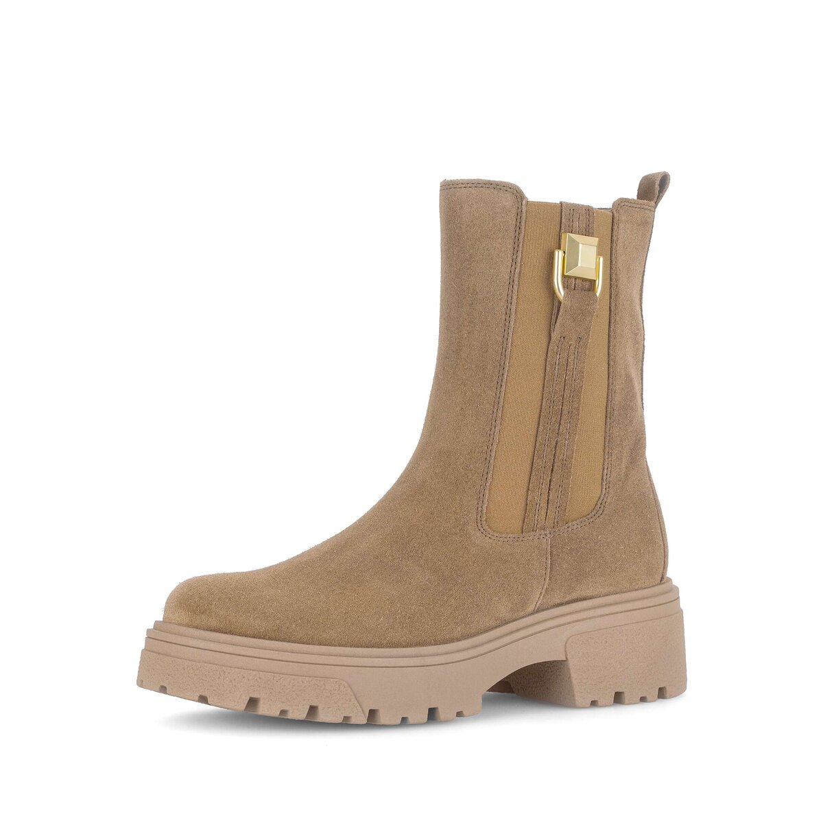 Chelseaboots GABOR "Chelsea Boot Rauleder", Damen, Gr. 44, braun, Schuhe Chelseaboots