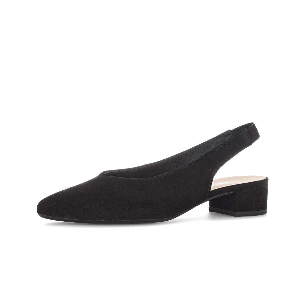 Slingpumps GABOR "Slingpumps Rauleder", Damen, Gr. 41, schwarz, Schuhe Slingpumps