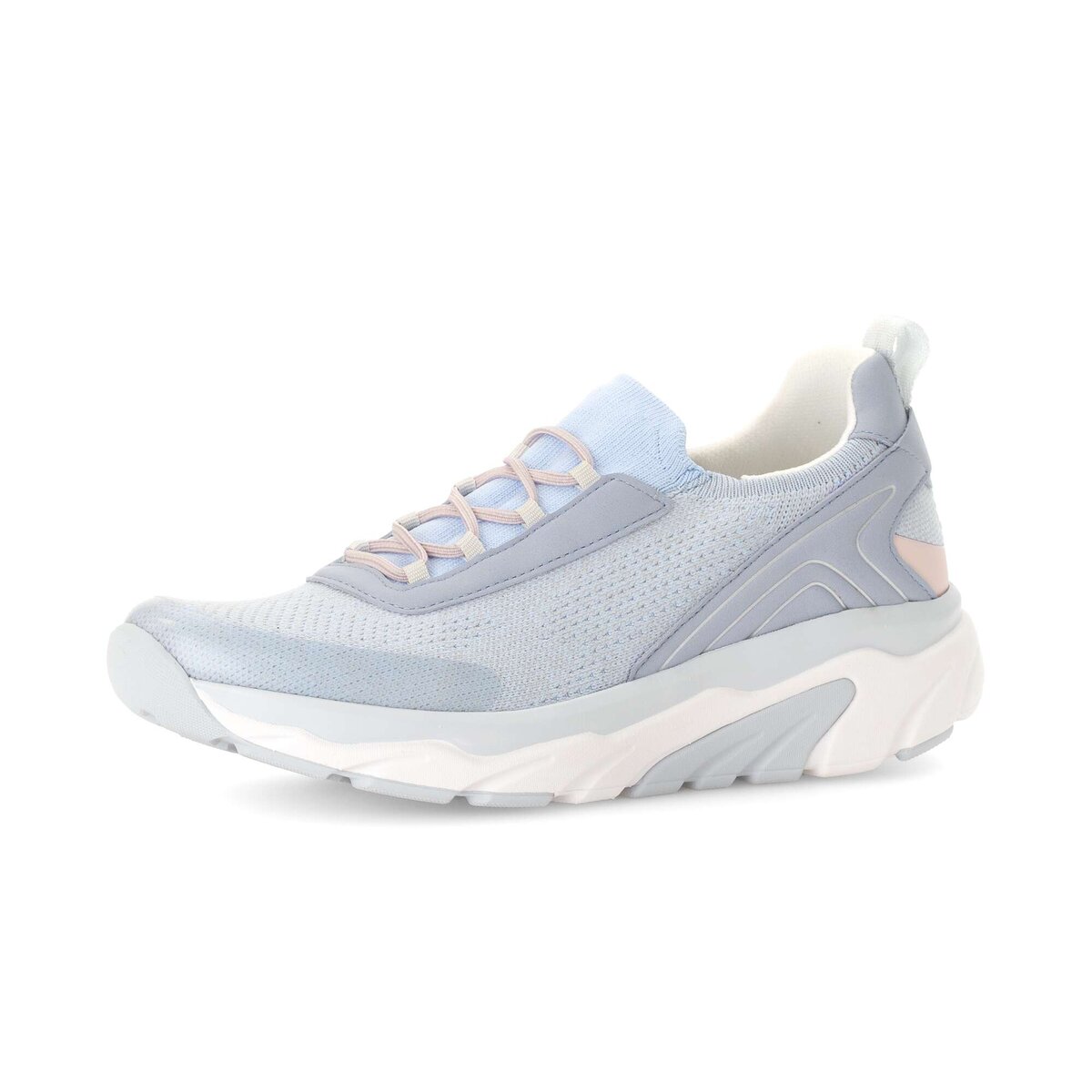 Sneaker GABOR "Sneaker low Materialmix Leder/Lederimitat", Damen, Gr. 38,5, blau, Schuhe Sneaker