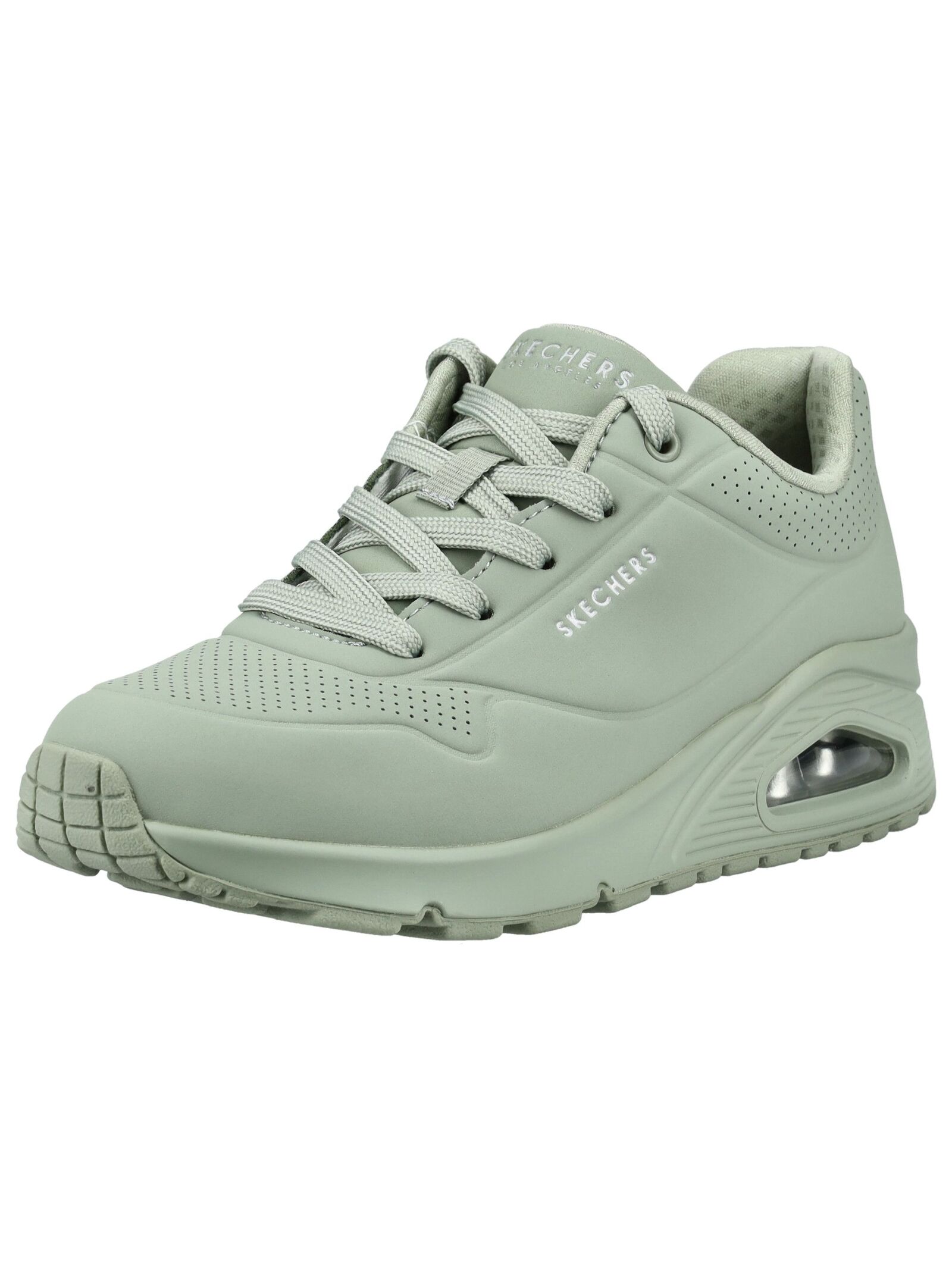 Sneaker SKECHERS "Skechers Sneaker Lederimitat", Damen, Gr. 36, grün, Lederimitat, Schuhe Sneaker