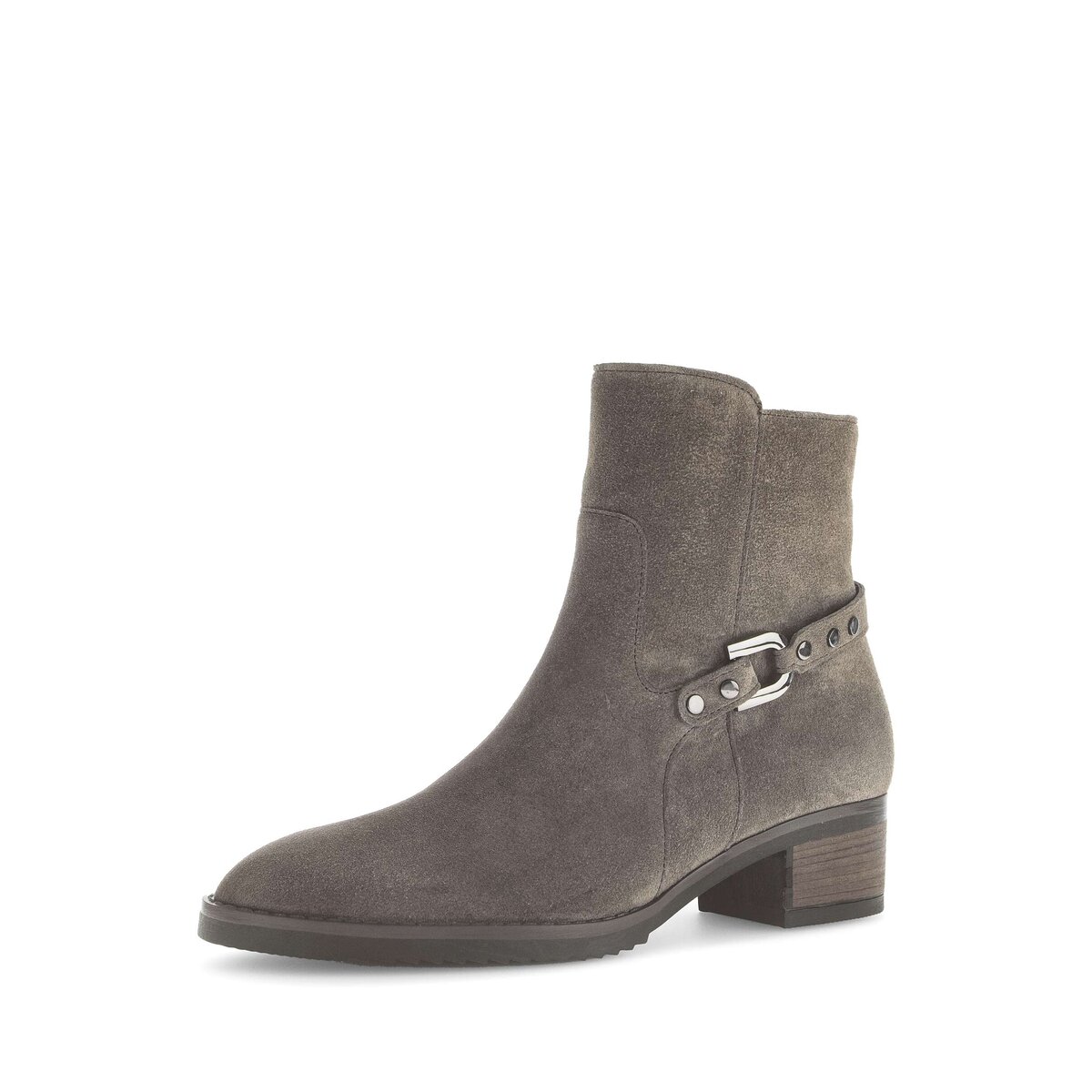 Stiefelette GABOR "Elegante Stiefelette Rauleder", Damen, Gr. 39, braun, Schuhe Stiefelette