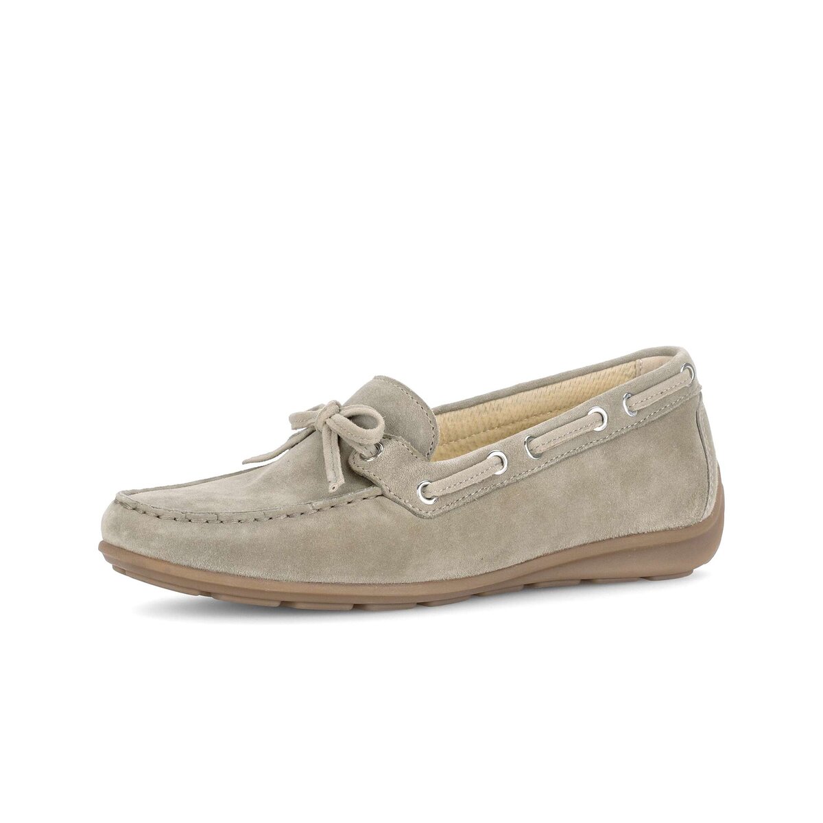 Mokassin GABOR "Mokassin Rauleder", Damen, Gr. 40, grün, Schuhe Mokassin