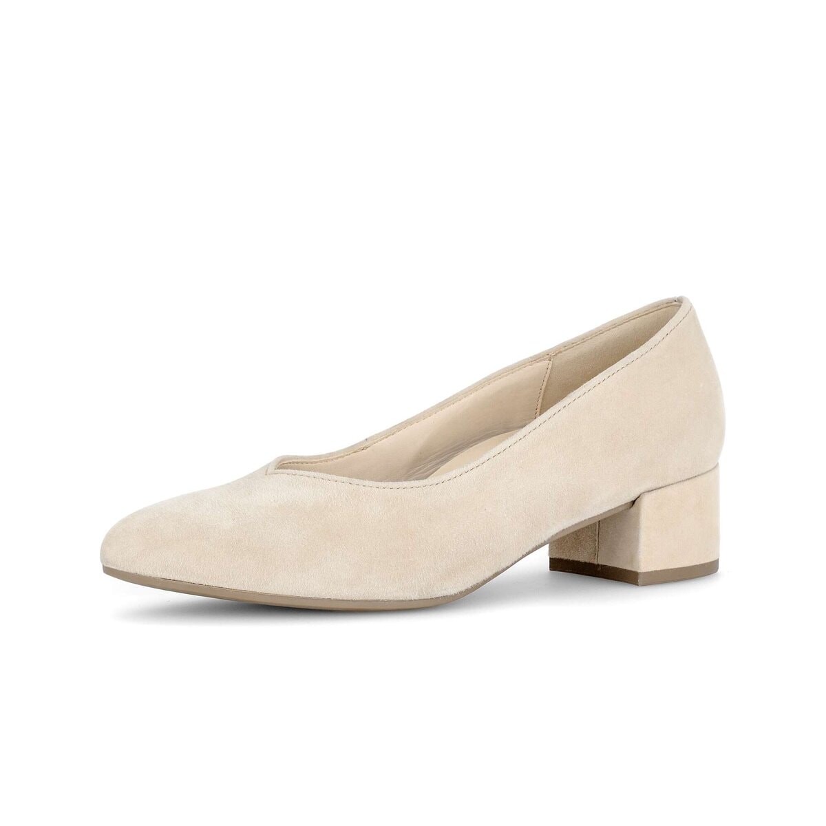 Pumps GABOR "Eleganter Pumps Rauleder", Damen, Gr. 42, beige, Schuhe Pumps