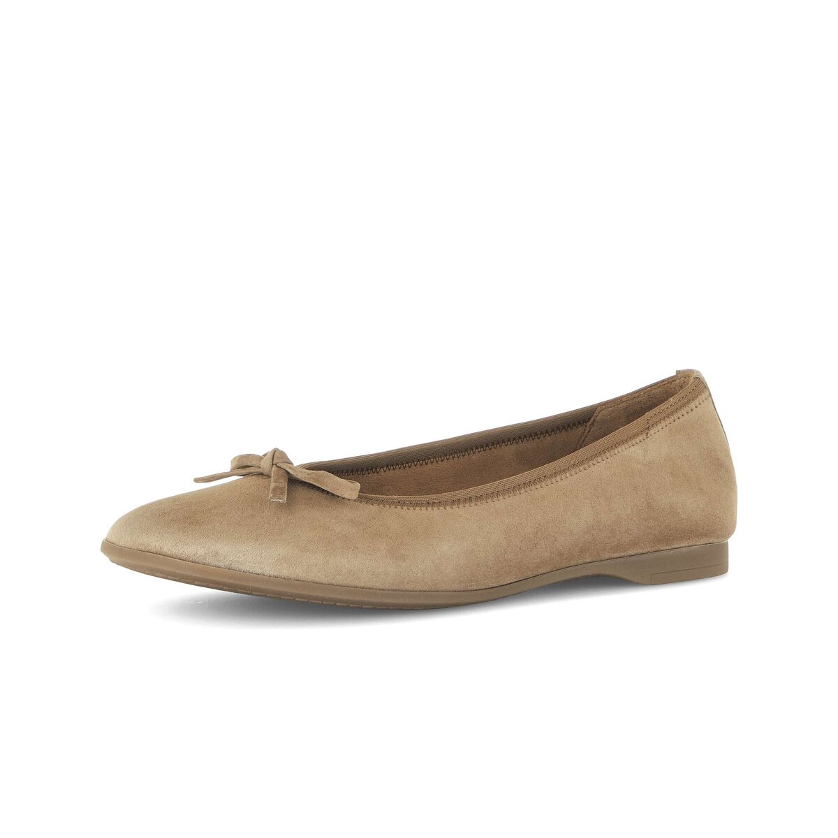 Ballerina GABOR "Eleganter Ballerina Rauleder", Damen, Gr. 40,5, braun, Schuhe Ballerina