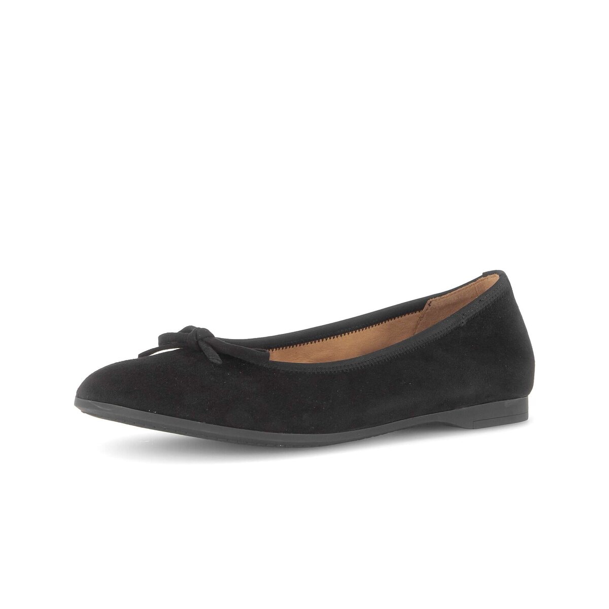 Ballerina GABOR "Eleganter Ballerina Rauleder", Damen, Gr. 41, schwarz, Schuhe Ballerina