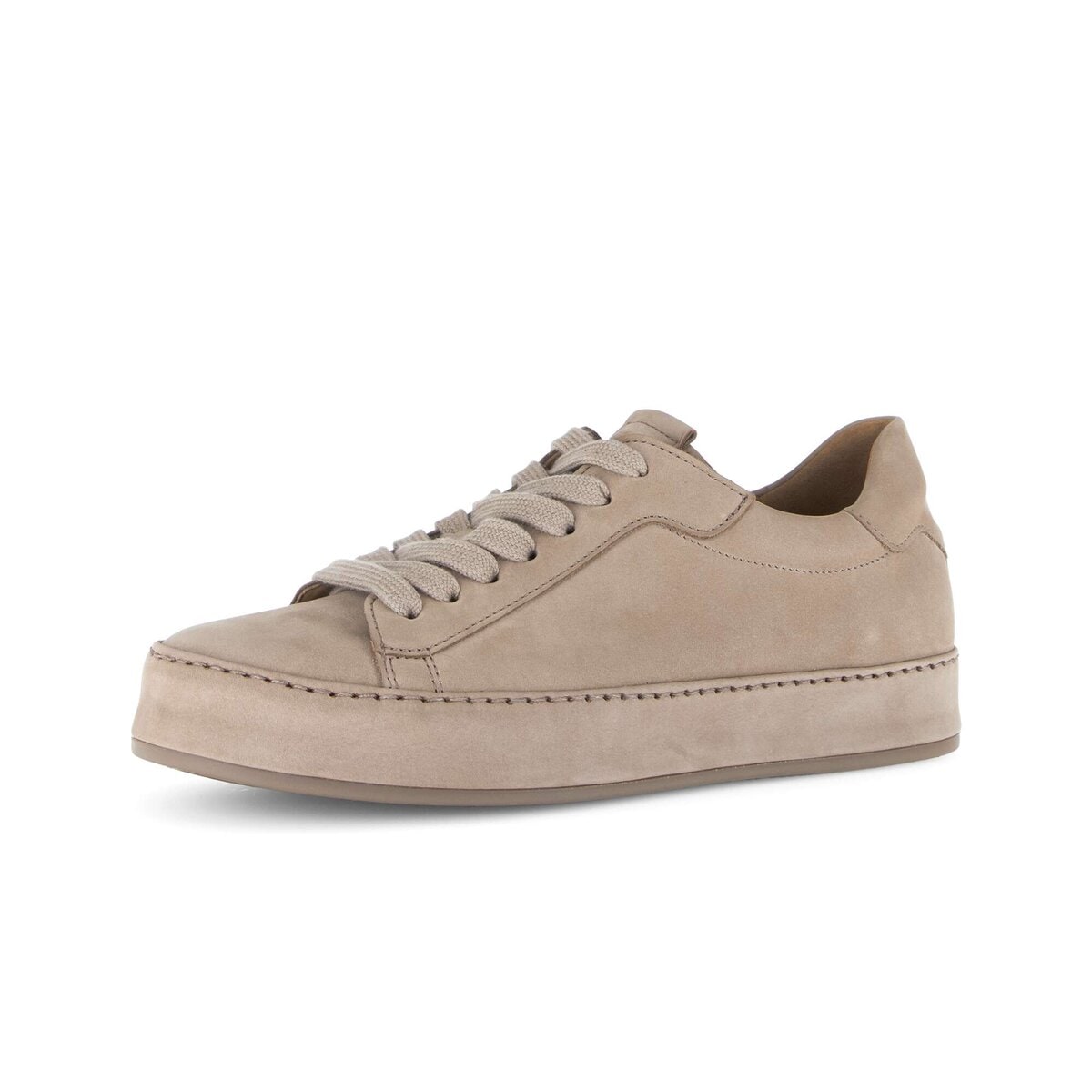 Sneaker GABOR "Sneaker low Rauleder", Damen, Gr. 38, beige, Schuhe Sneaker