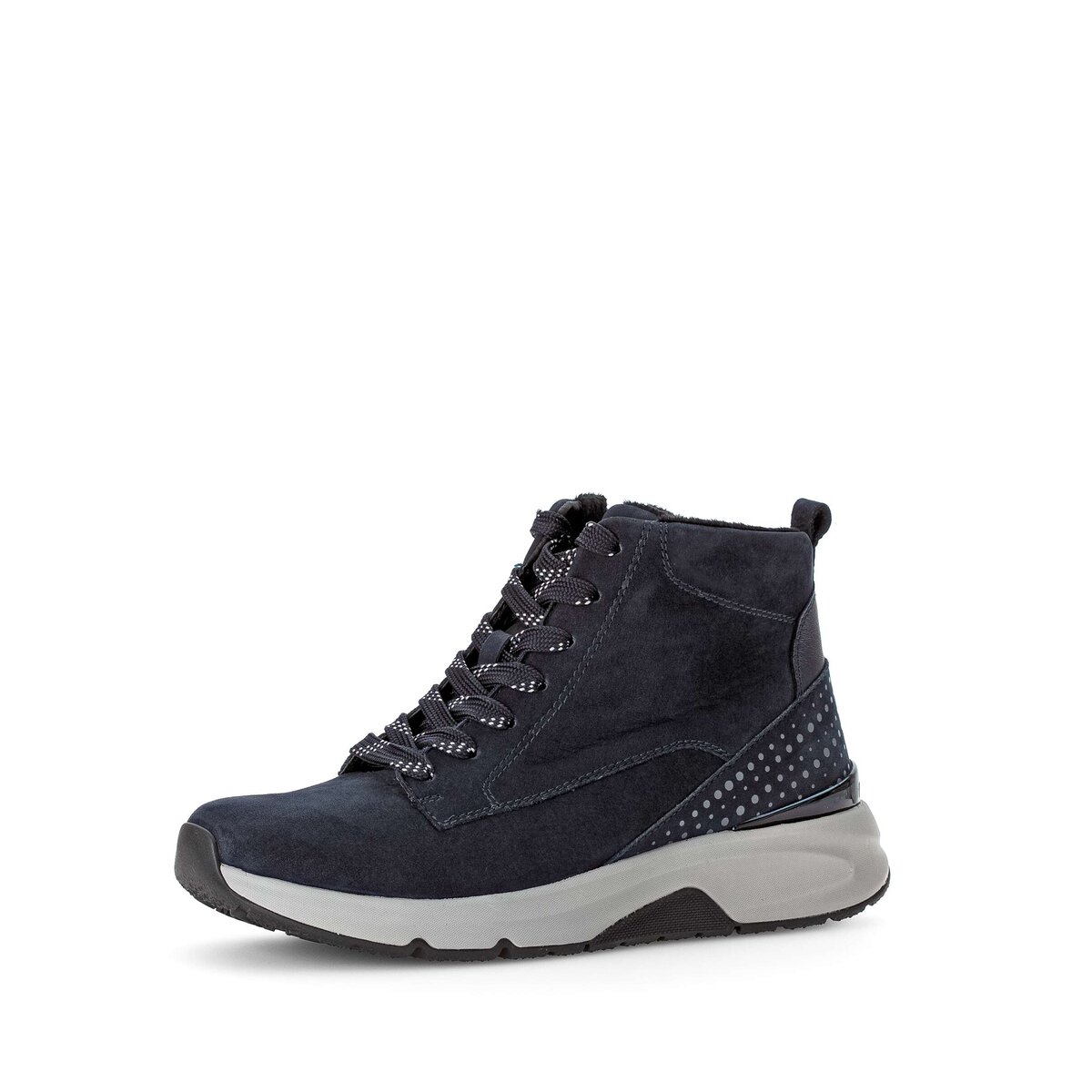 Stiefelette GABOR "Sportliche Stiefelette Rauleder", Damen, Gr. 40,5, blau, Schuhe Stiefelette