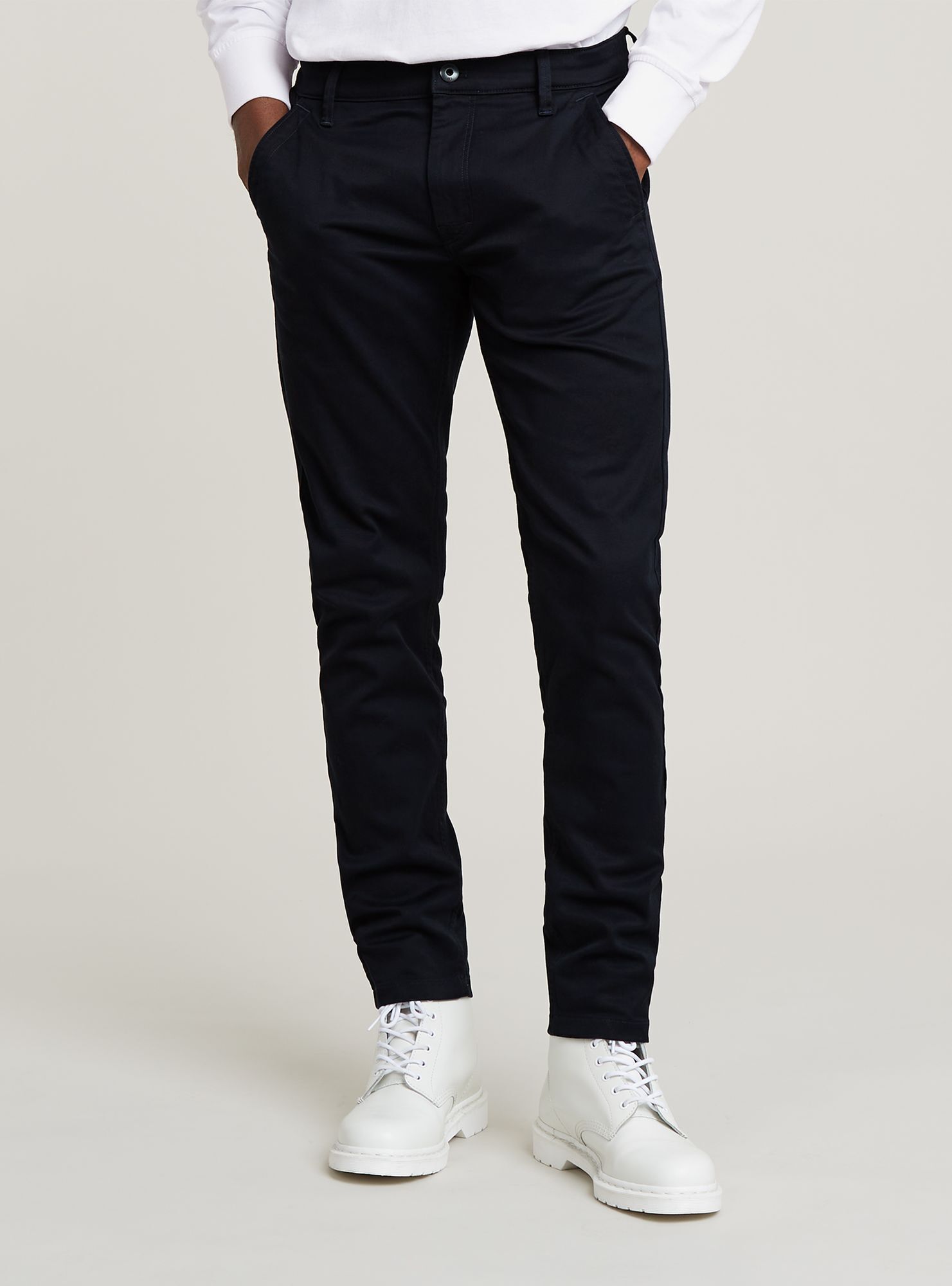 Chinohose G-STAR "Skinny Chino 3.0", Herren, Gr. 31, Länge 36, salute, Obermaterial: 50% Baumwolle, 47% Baumwolle, 3% Elasthan, Hosen Chinohose