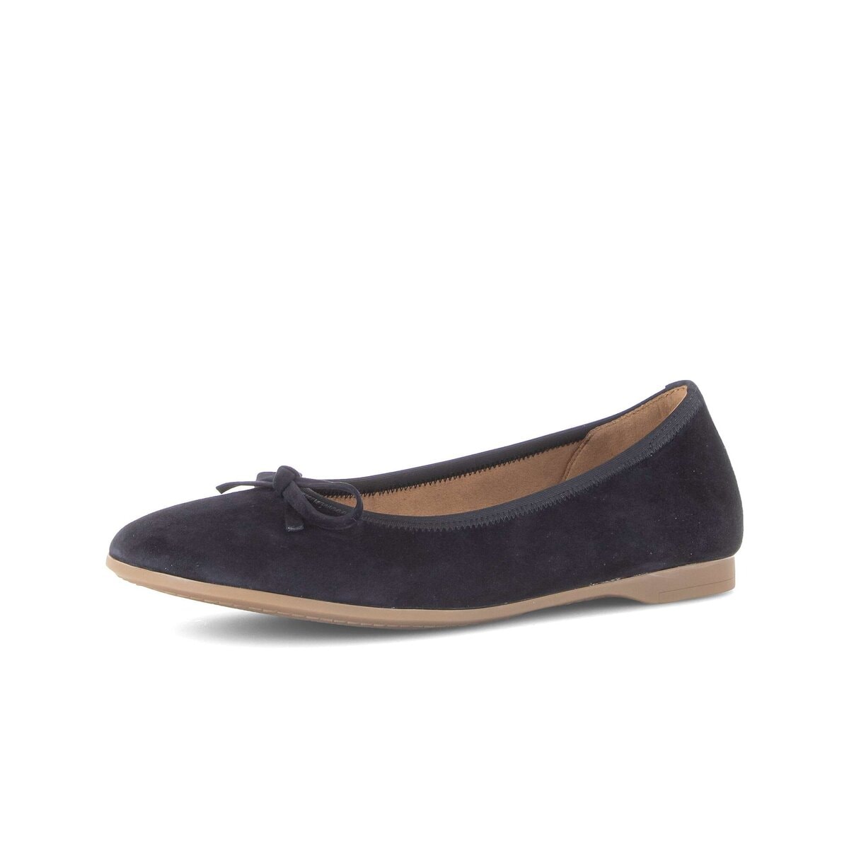 Ballerina GABOR "Eleganter Ballerina Rauleder", Damen, Gr. 37,5, blau, Schuhe Ballerina