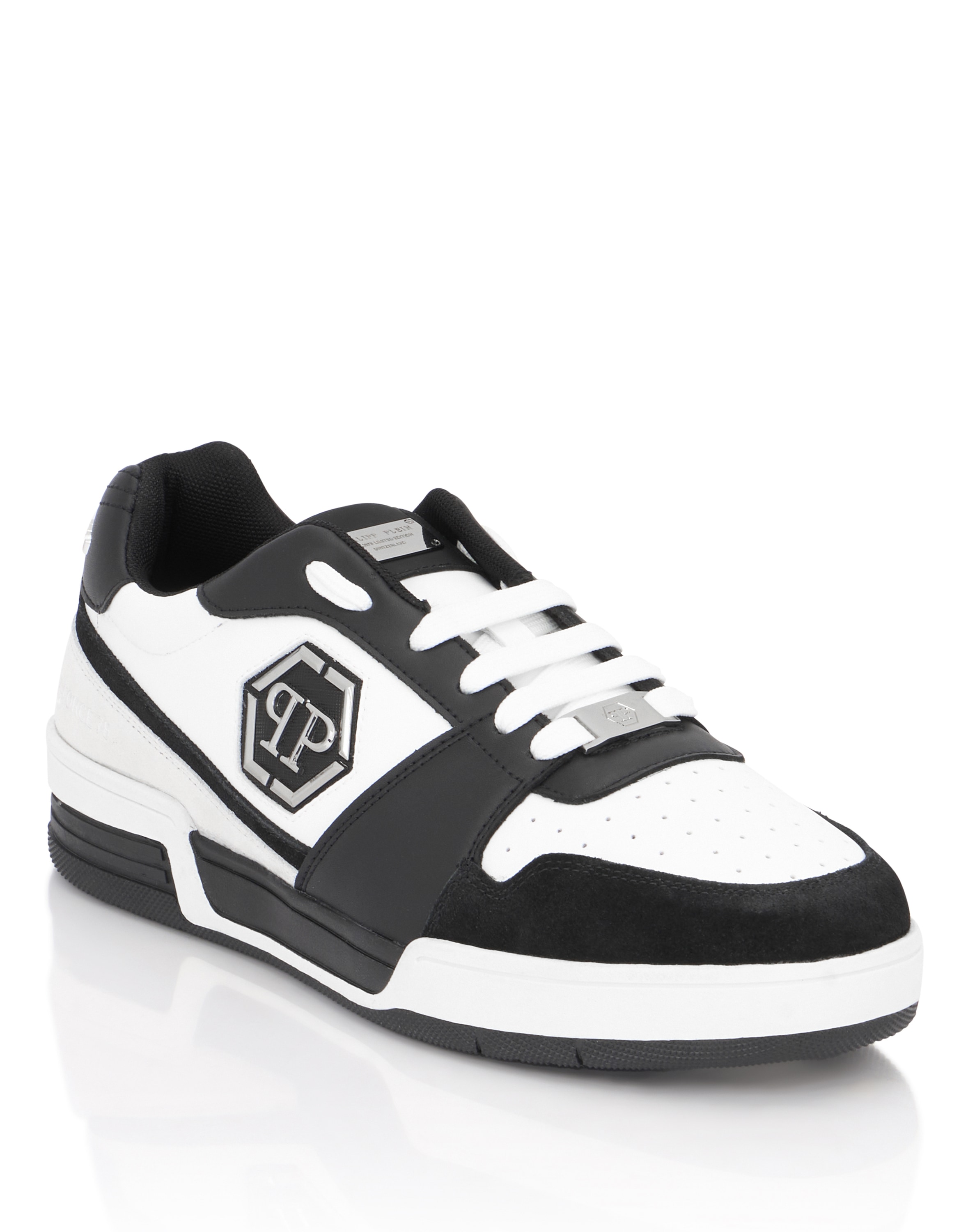 Sneaker PHILIPP PLEIN "P-Force 78", Damen, Gr. 41, Normalschaft, 0102, weiß, schwarz, Schuhe Sneaker