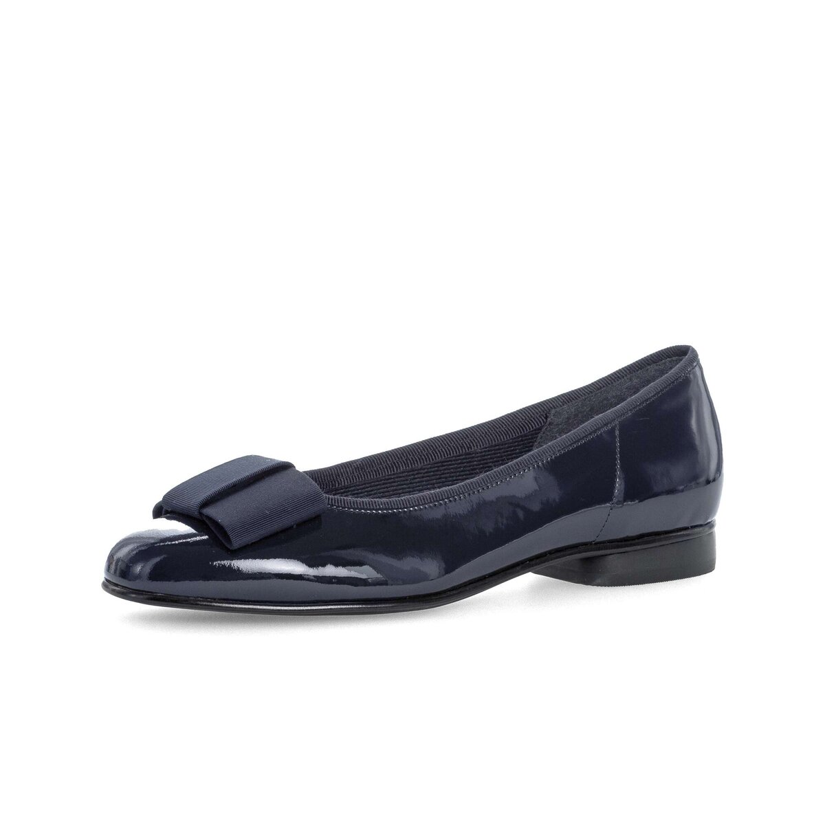 Ballerina GABOR "Eleganter Ballerina Lackleder", Damen, Gr. 36, blau, Schuhe Ballerina