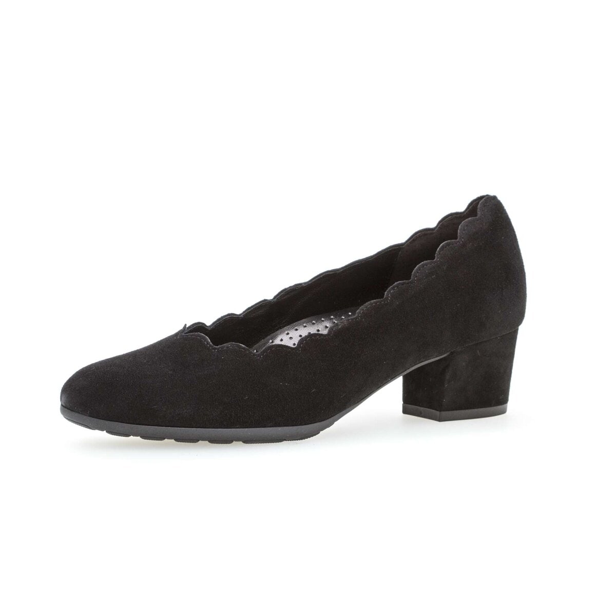 Pumps GABOR "Eleganter Pumps Rauleder", Damen, Gr. 38,5, schwarz, Schuhe Pumps