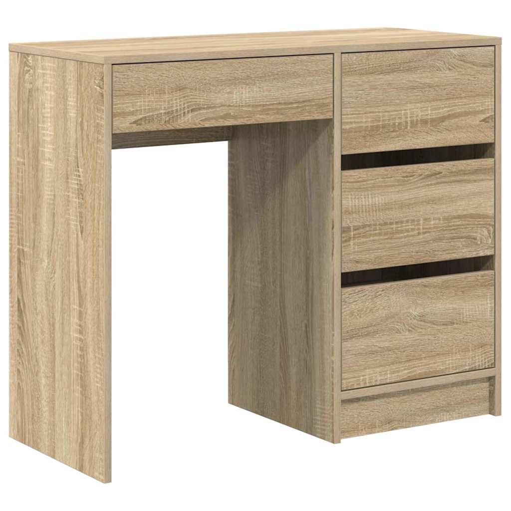 vidaXL Schreibtisch Sonoma-Eiche 90 x 37,5 x 75 cm Holzwerkstoff Image
