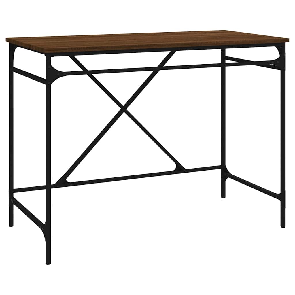vidaXL Schreibtisch Braun Eichen-Optik 100x50x75cm Holzwerkstoff Eisen Image
