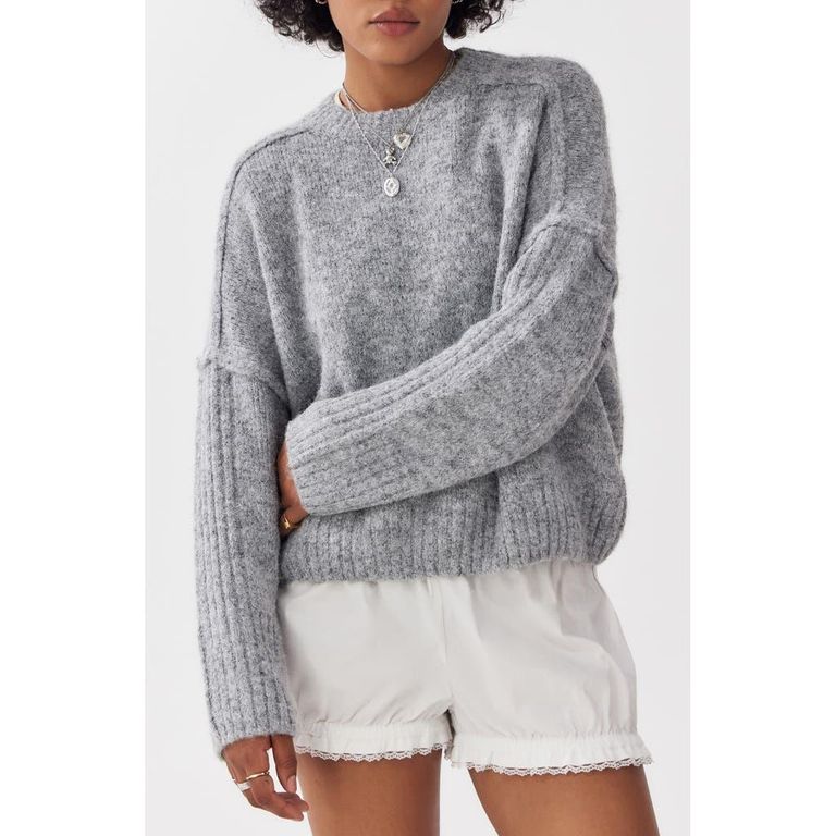 Oslo Crewneck Sweater - Gray - BDG Knitwear