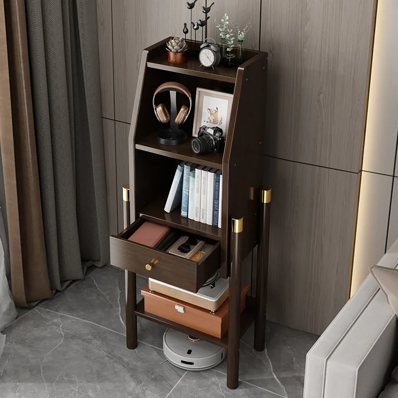 Bücherregal Regal Vom Boden bis zur Decke reichendes Bücherregal Einfacher Wandspind für das Wohnzimmer Eckschrank TV-Seitenschrank Vitrine Bambus