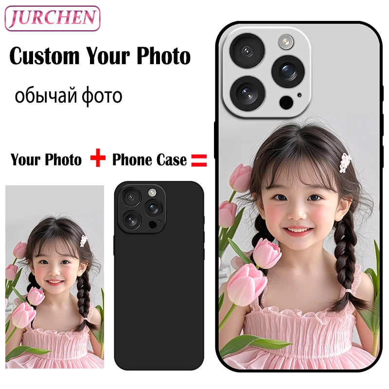 Benutzerdefinierte Fotohülle für iPhone 17 Air 16 16e 15 14 13 12 Pro Max Mini Plus SE 2020 2022 TPU Glas transparente Leder-Kunststoffhülle Image