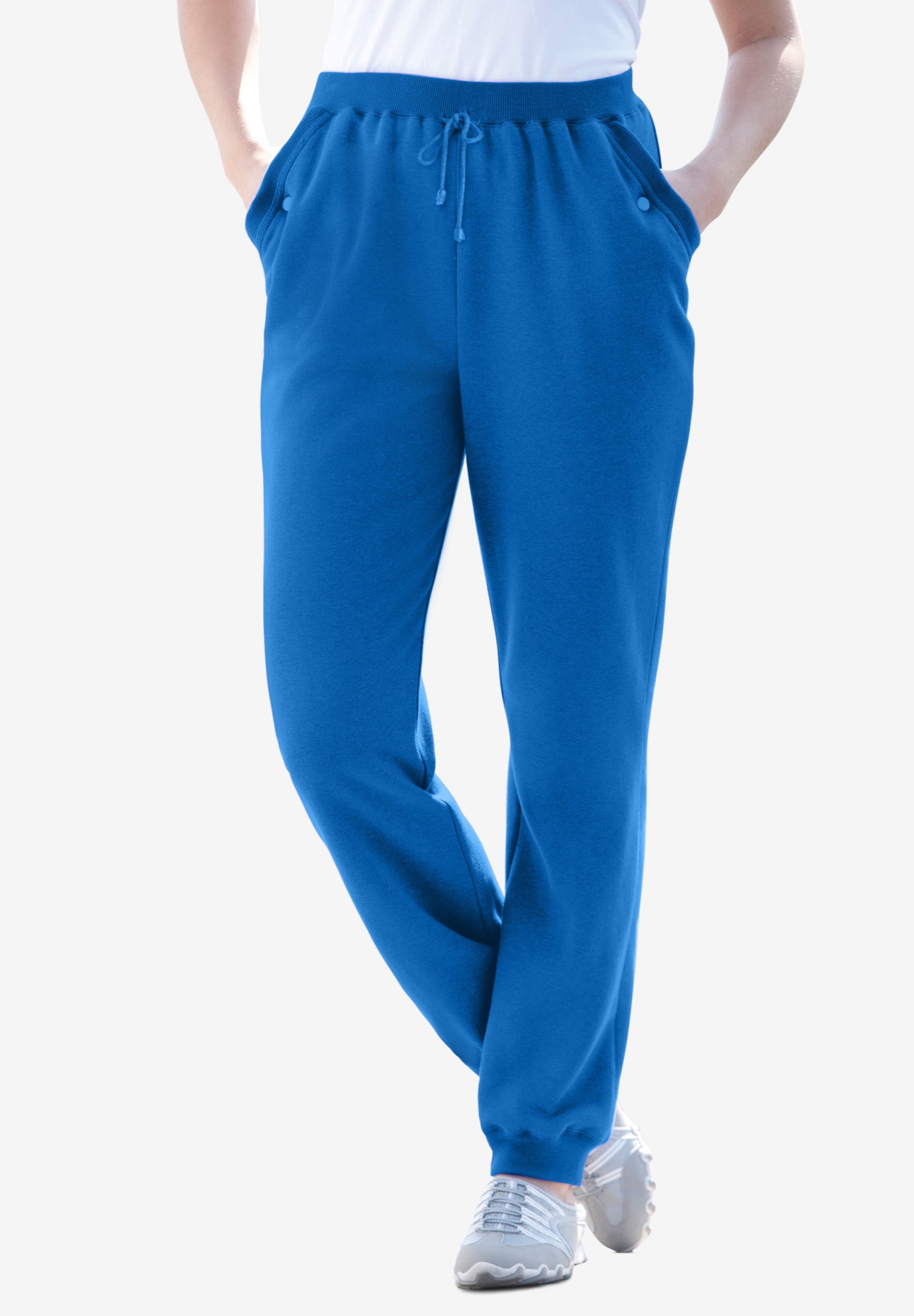 Plus Size Women's Better-Fleece Pull-On Jogger Sweatpants by Woman Within in Bright Cobalt (Size 6X)