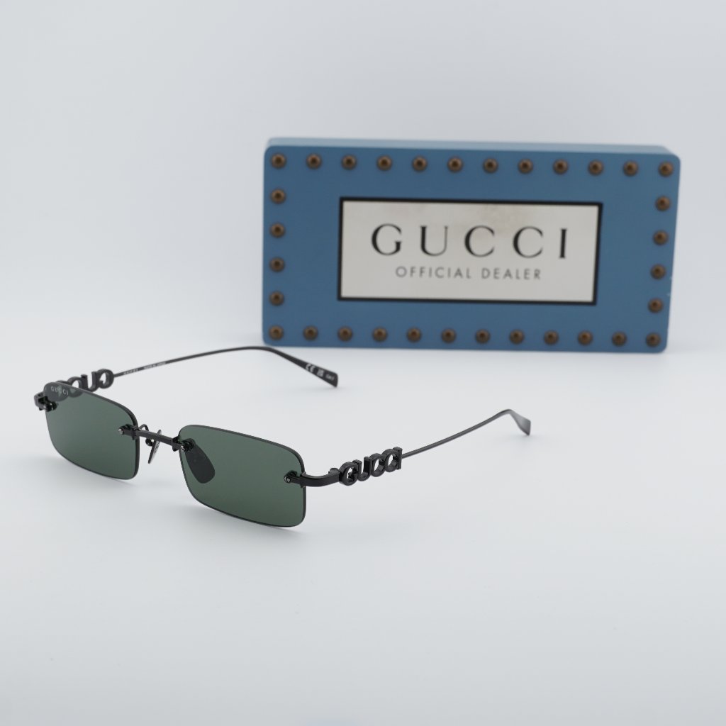 Gucci Accessories | Gucci Gg1808s 001 Rectangle Sunglasses - Black | Color: Black | Size: 52 - 20 - 145